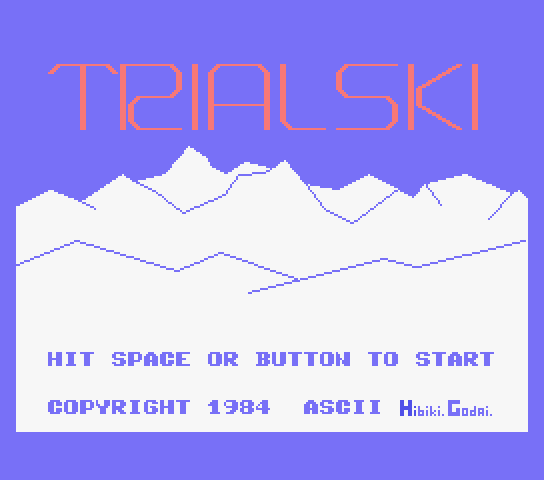 Trial Ski title screen for MSX